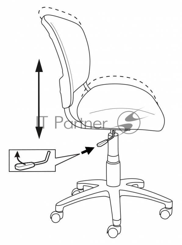 Кресло Бюрократ CH-296/BL/15-10 спинка сетка синий сиденье темно-синий 15-10