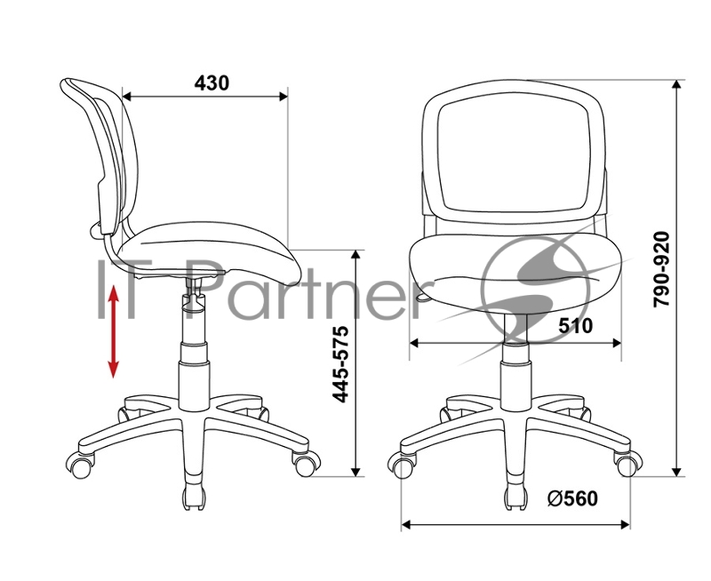 Кресло Бюрократ CH-296/BL/15-10 спинка сетка синий сиденье темно-синий 15-10