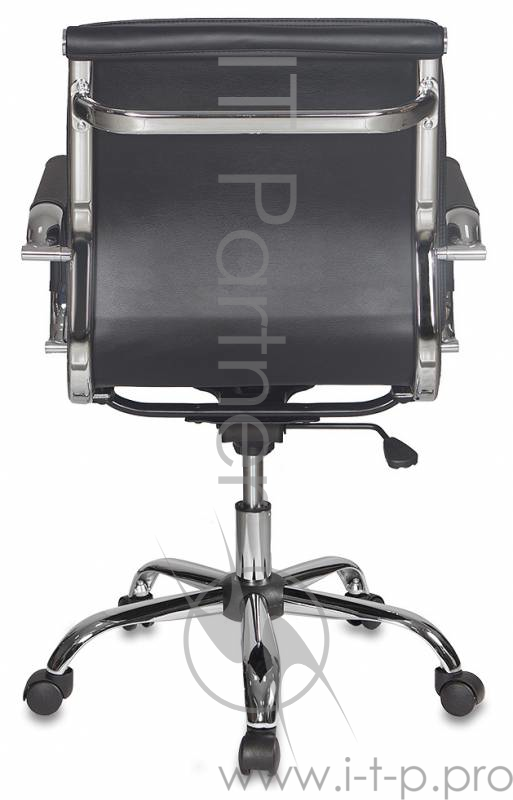 Кресло руководителя Бюрократ CH-993-Low/Black низкая спинка черный искусственная кожа крестовина хро