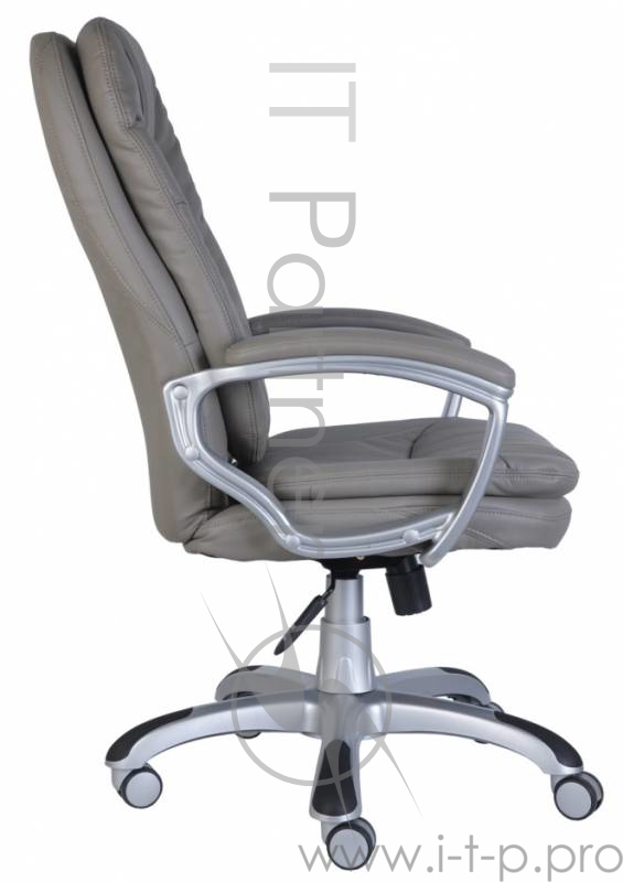Кресло руководителя Бюрократ CH-868SAXSN/Grey серый искусственная кожа (пластик серебро)