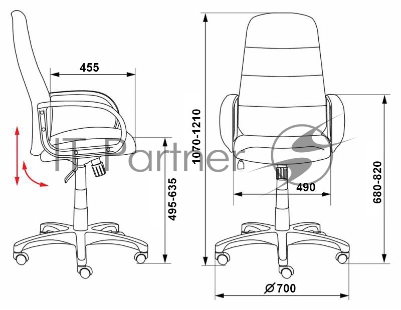 Кресло руководителя Бюрократ CH-808AXSN/LBL+TW-11 черный искусст.кожа/сетка
