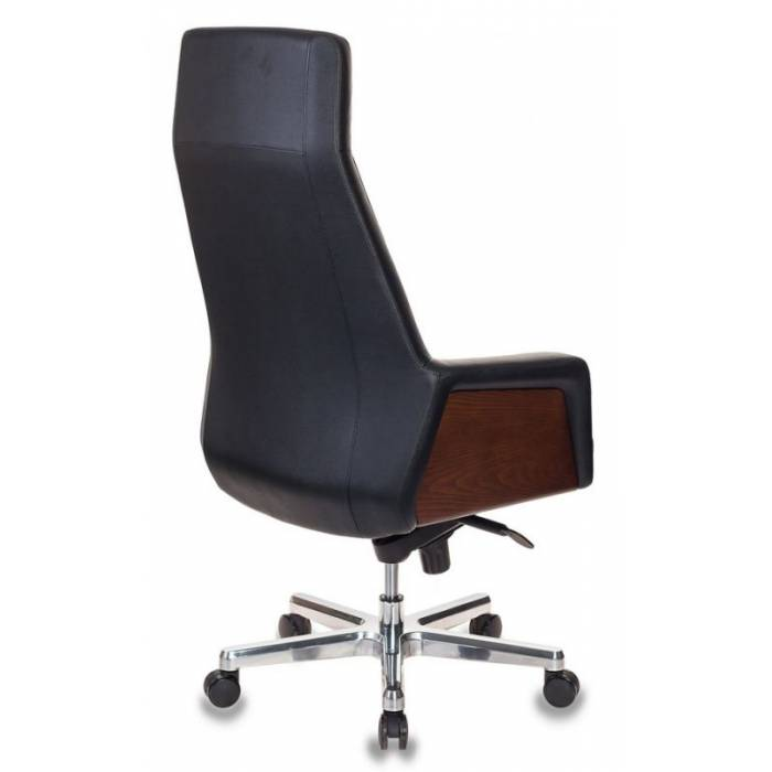 Кресло руководителя Бюрократ _ANTONIO/BLACK черный кожа крестовина алюминий