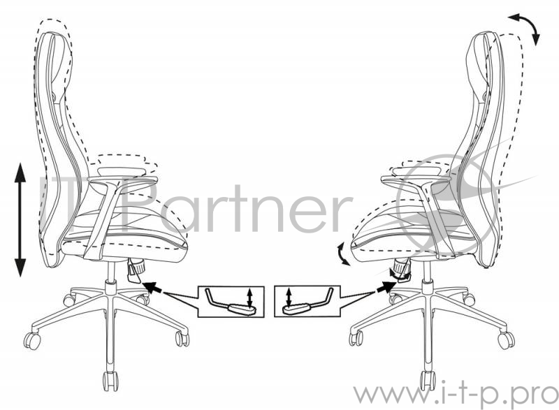 Кресло руководителя Бюрократ Zen/Black черный кожа крестовина полированный алюминий