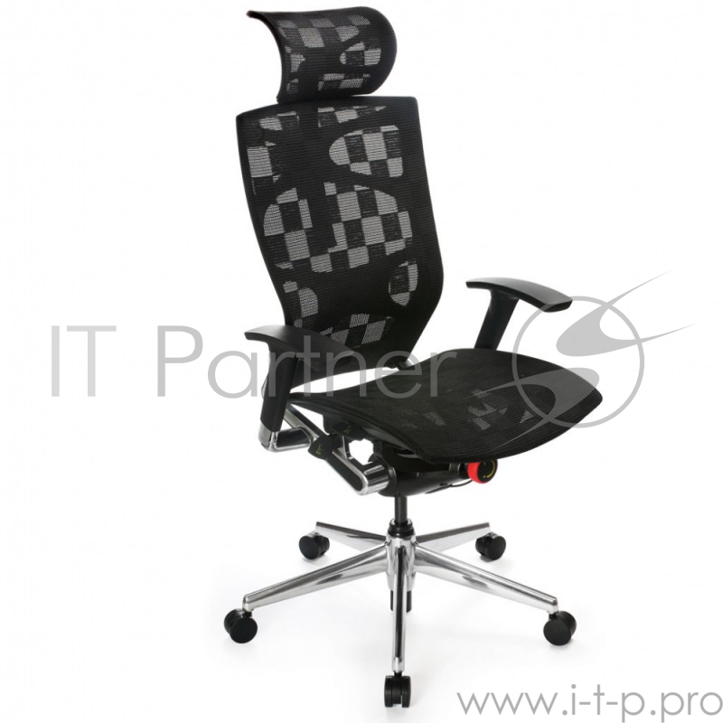 Кресло руководителя Бюрократ 811/Black черный клетка сетка крестовина алюминий