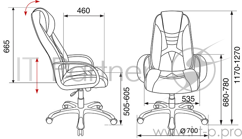Кресло игровое Бюрократ VIKING-8/WH+BLACK белый/черный искусственная кожа