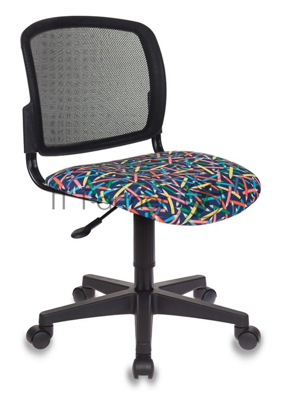 Кресло детское Бюрократ CH-296/PENCIL-BL спинка сетка синий карандаши