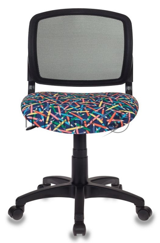 Кресло детское Бюрократ CH-296/PENCIL-BL спинка сетка синий карандаши