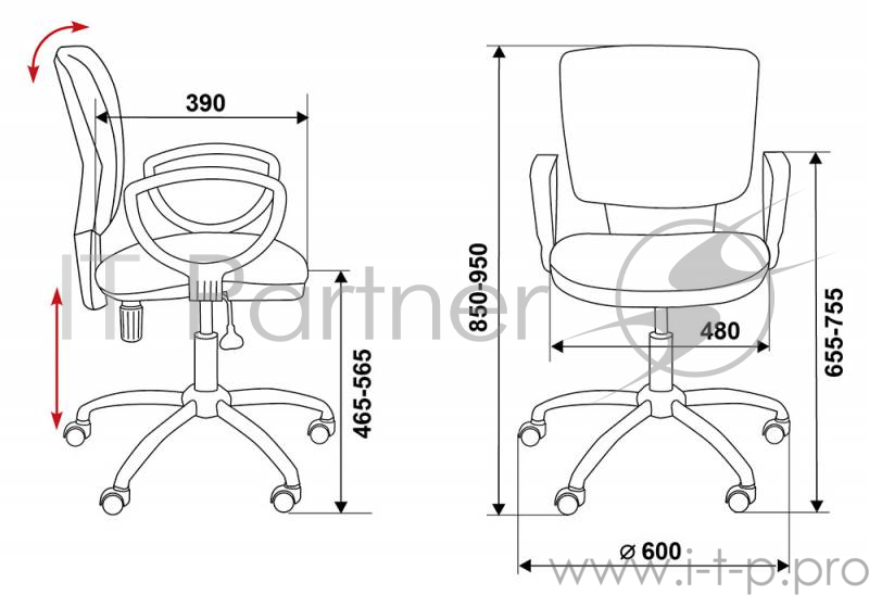 Кресло Бюрократ CH-626AXSL/10-11 черный 10-11 крестовина хром