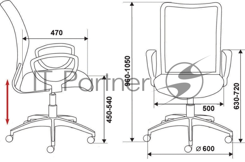 Кресло Бюрократ CH-599AXSN/32B/TW-11 спинка сетка черный TW-32K01 TW-11