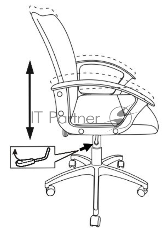 Кресло Бюрократ CH-590/BLACK спинка сетка черный сиденье черный искусственная кожа