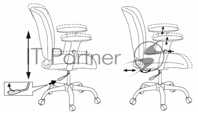 Кресло Бюрократ CH-323AXSN/G спинка динамичная поддержка серый 26-25 крестовина хром