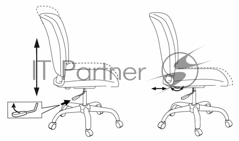 Кресло Бюрократ CH-322SXN/GREY спинка динамичная поддержка серый 26-25 крестовина хром