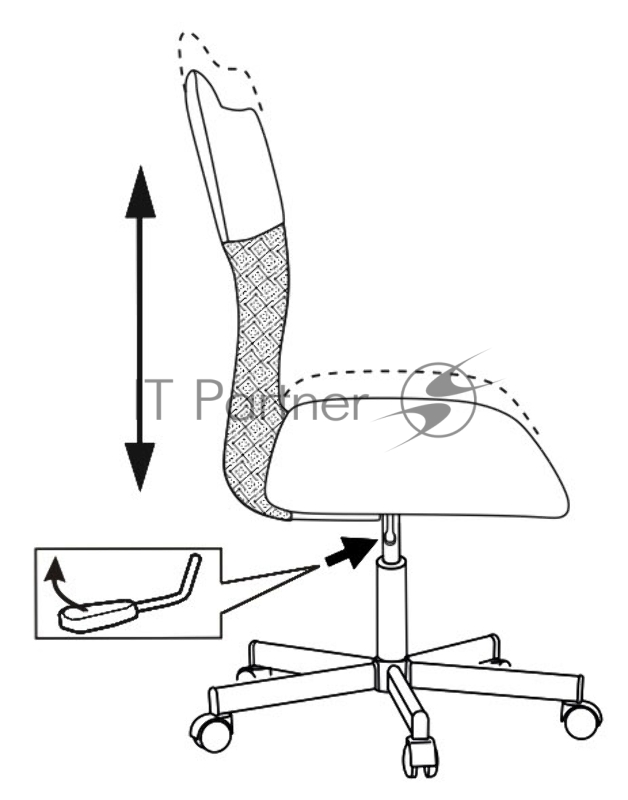 Кресло Бюрократ CH-1399/GREY спинка сетка серый сиденье серый искусственная кожа крестовина металл