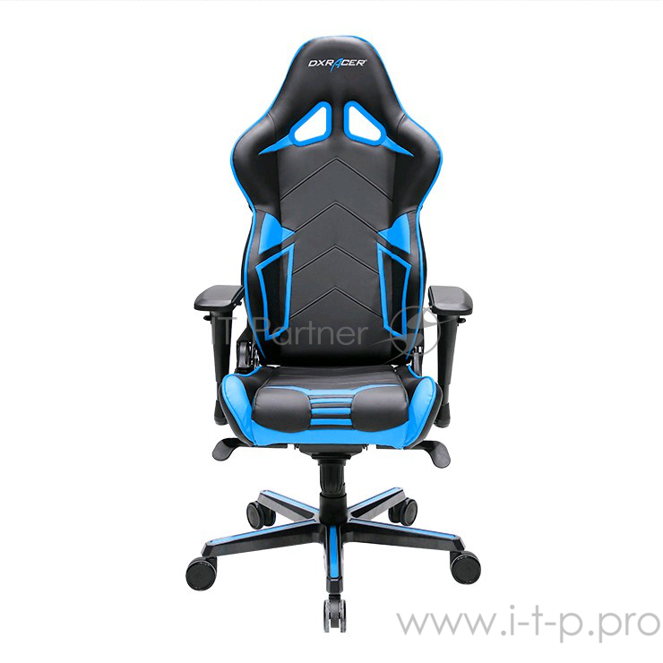 Игровое кресло DXRacer Racing OH/RV131/NB ,чёрно-синее (,кожа-PU, регулируемый угол наклона, механизм)