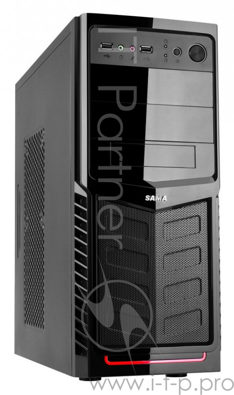 Корпус Accord A-30B черный без БП ATX 2xUSB2.0 audio