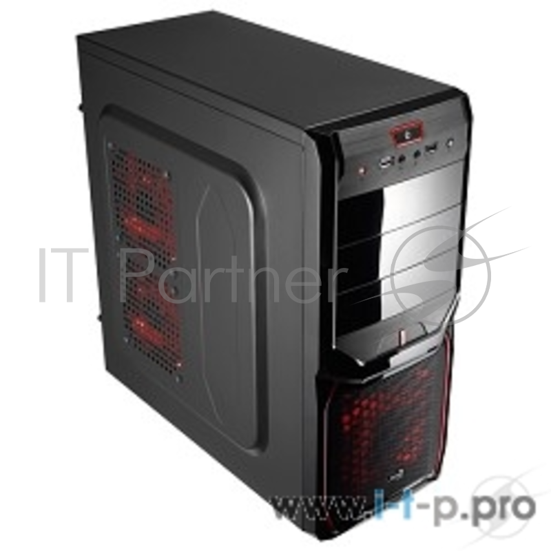 Корпус Aerocool V3X Advance Devil Red Edition, ATX, 600Вт (VX-600), USB 3.0 , коннекторы 2x PCI-E (6