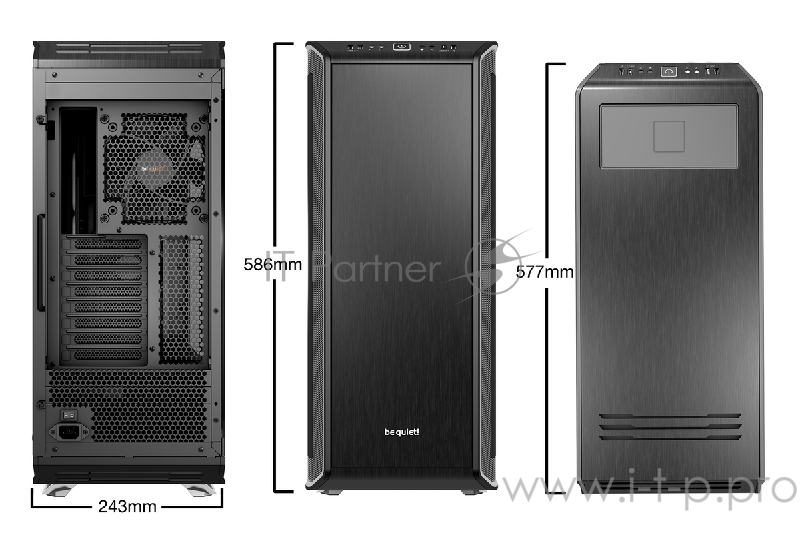 Корпус BE QUIET! DARK BASE PRO 900 SILVER REV.2 / Full Tower / Side window / BGW16