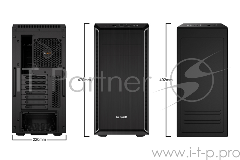 Корпус BE QUIET! Pure Base 600 Silver / ATX / 2x5.25, 3x3.5, 8x2.5 / black+silver / BG022