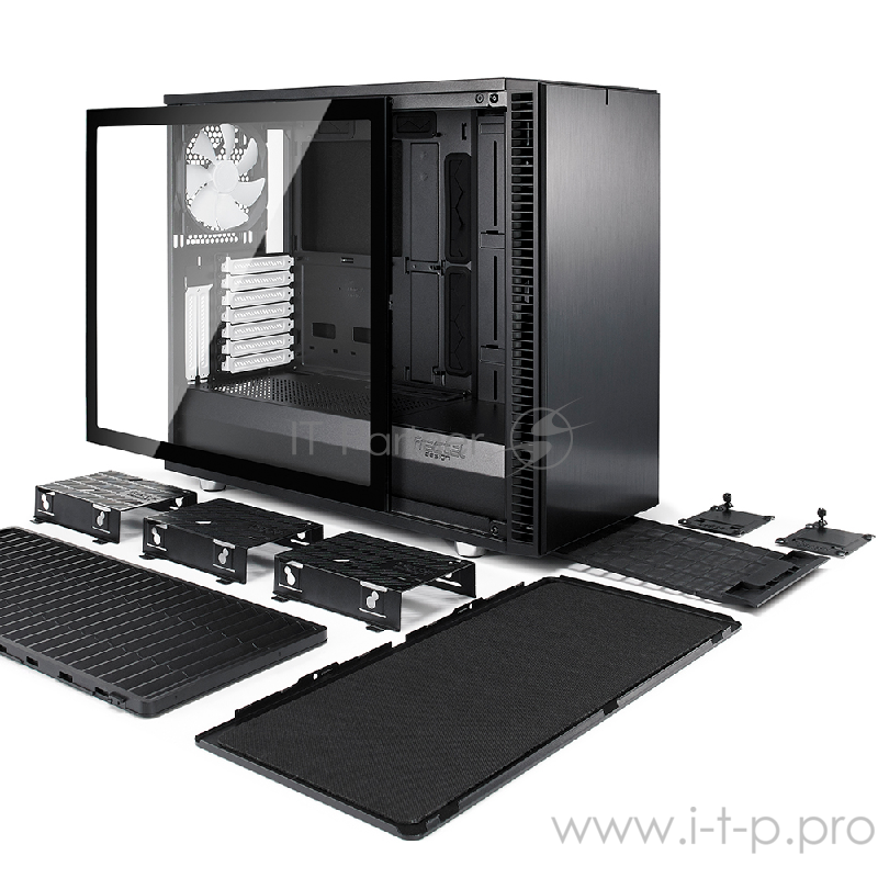 Корпус Fractal Design Define S 2 черный без БП ATX 9x120mm 9x140mm 1x180mm 2xUSB2.0 2xUSB3.0 audio b