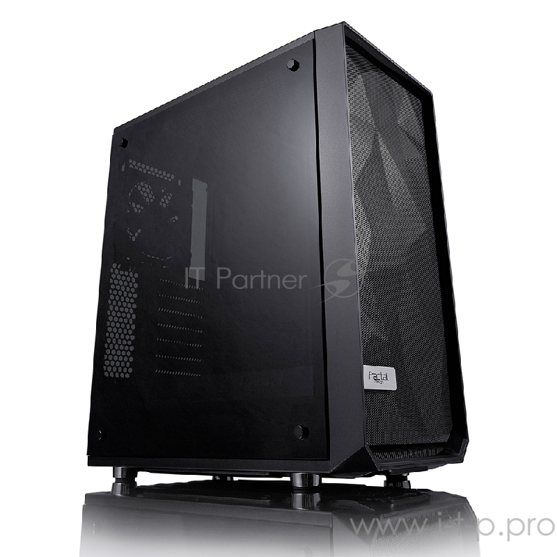 Корпус Fractal Design Meshify C Blackout TG черный без БП ATX 6x120mm 5x140mm 2xUSB3.0 audio bott PSU