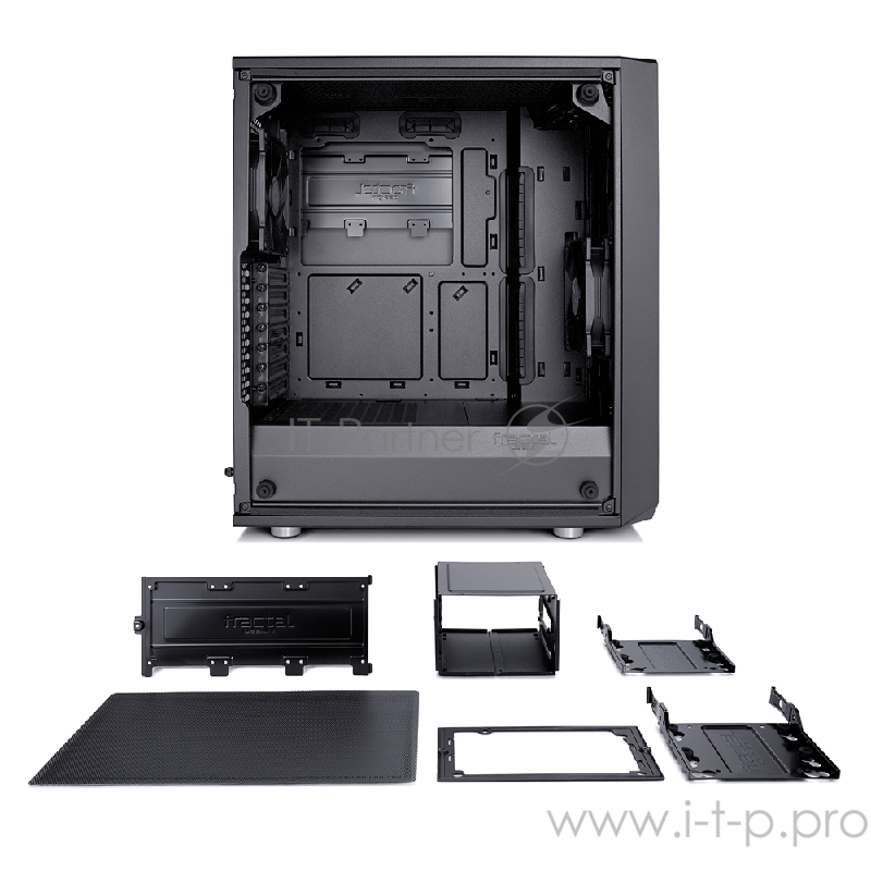 Корпус Fractal Design Meshify C Blackout TG черный без БП ATX 6x120mm 5x140mm 2xUSB3.0 audio bott PSU