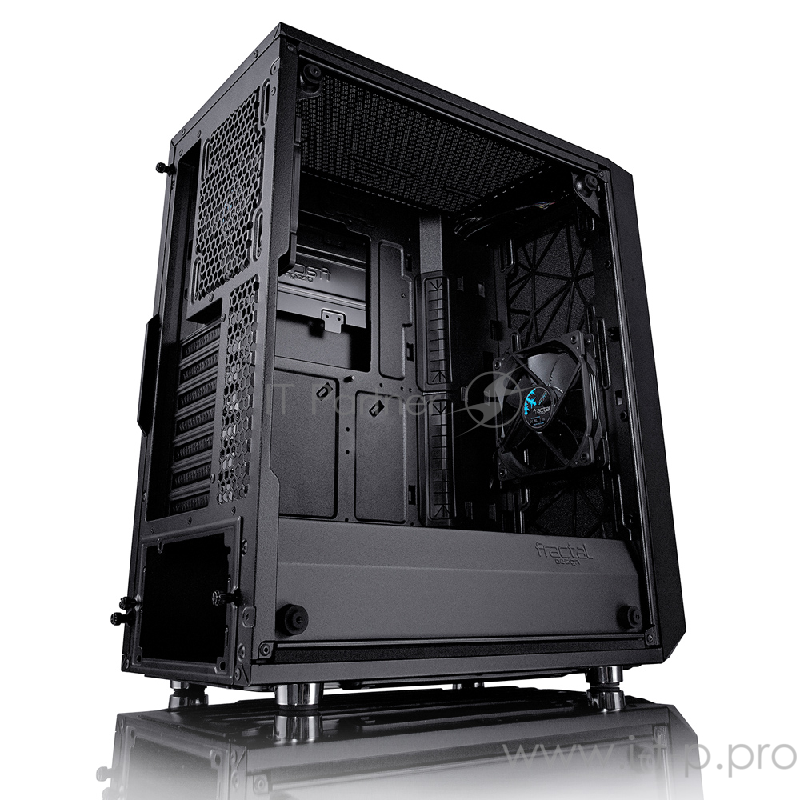 Корпус Fractal Design Meshify C Blackout TG черный без БП ATX 6x120mm 5x140mm 2xUSB3.0 audio bott PSU