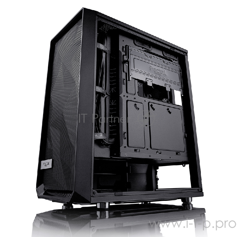 Корпус Fractal Design Meshify C Blackout TG черный без БП ATX 6x120mm 5x140mm 2xUSB3.0 audio bott PSU