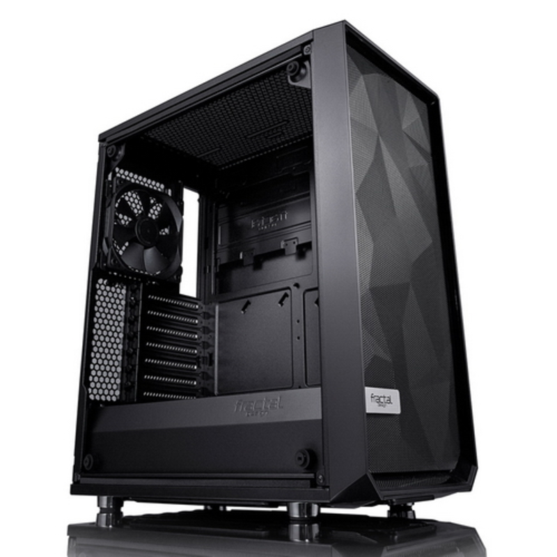 Корпус Fractal Design Meshify C Blackout TG черный без БП ATX 6x120mm 5x140mm 2xUSB3.0 audio bott PSU