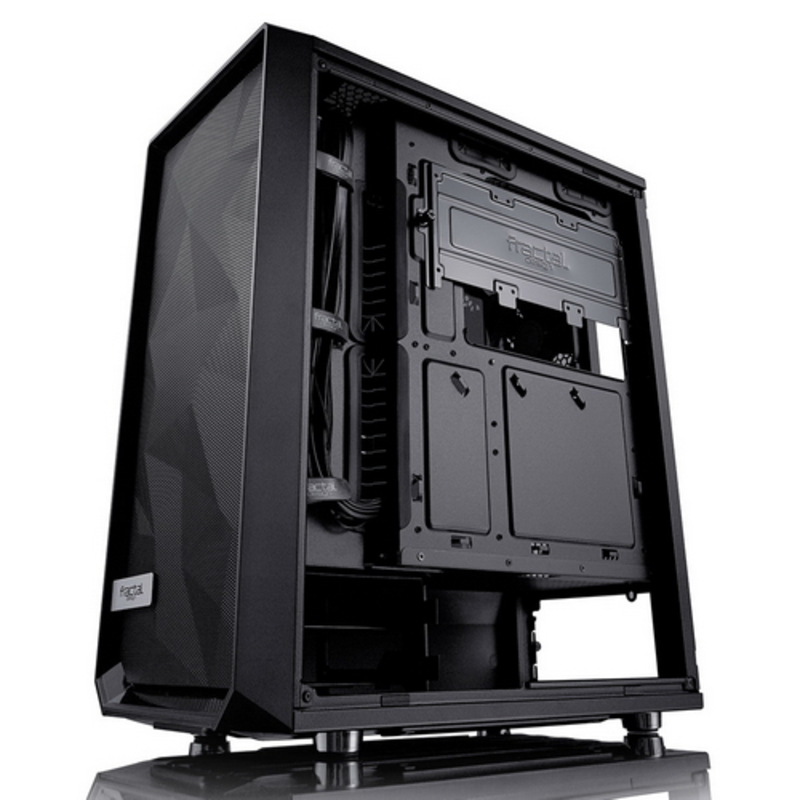 Корпус Fractal Design Meshify C Blackout TG черный без БП ATX 6x120mm 5x140mm 2xUSB3.0 audio bott PSU