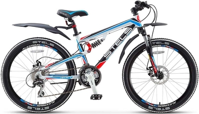 Велосипед Stels Navigator 24 490 MD Белый/Черный/Красный/Синий (16 г) (LU081854) 14'