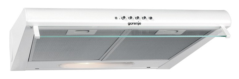 Вытяжка козырьковая Gorenje DU6446W белый управление: кнопочное (1 мотор)
