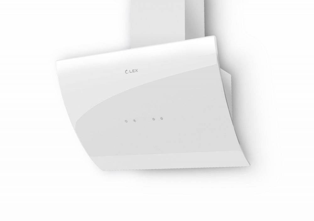Вытяжка каминная Lex Plaza 600 белый управление: сенсорное (1 мотор)