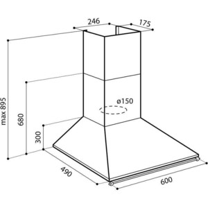 Вытяжка каминная Lex VINTAGE 600 cлоновая кость