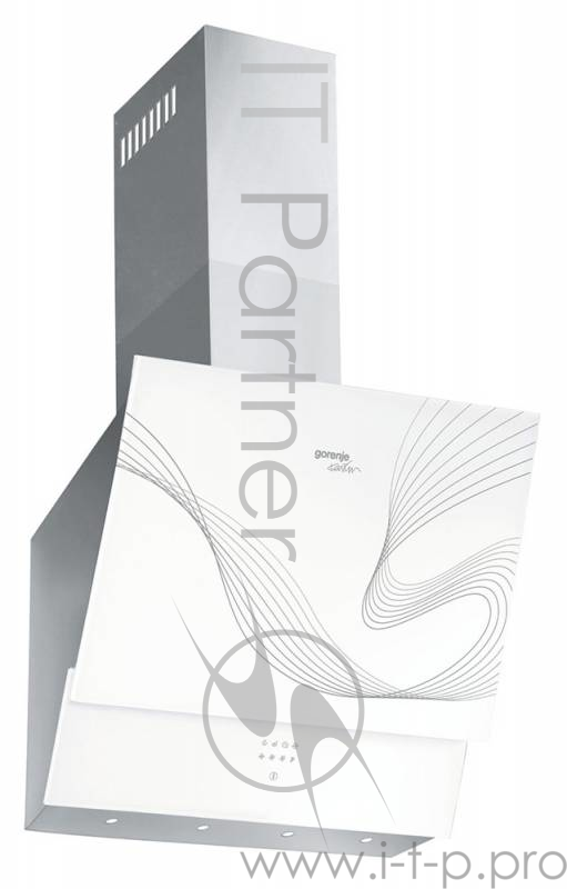 Вытяжка каминная Gorenje DVG6565KR белый/нержавеющая сталь управление: сенсорное (1 мотор)