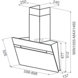 Вытяжка каминная Jet Air Viki BL/A/90 черный управление: сенсорное (1 мотор)