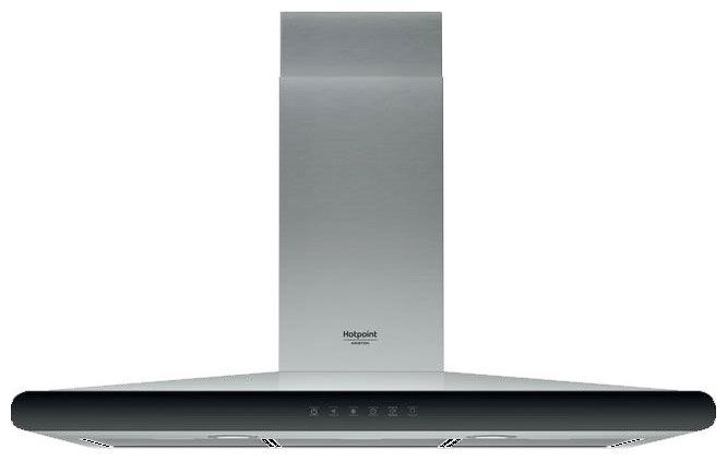 Вытяжка каминная Hotpoint-Ariston HHC 9.8F LT X серебристый/черный управление: сенсорное (1 мотор)