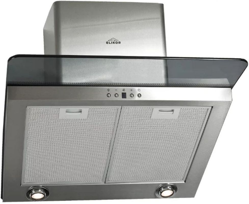 Вытяжка каминная Elikor Аквамарин 60Н-650-Э7Г нержавеющая сталь/тонир. галоген управление: сенсорное