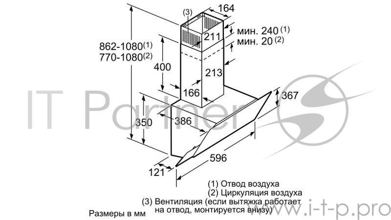 Вытяжка Bosch DWK065G60R черный