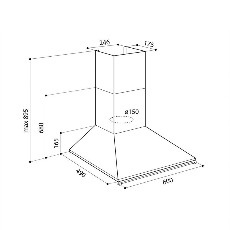 Вытяжка каминная Lex VINTAGE 600 черный