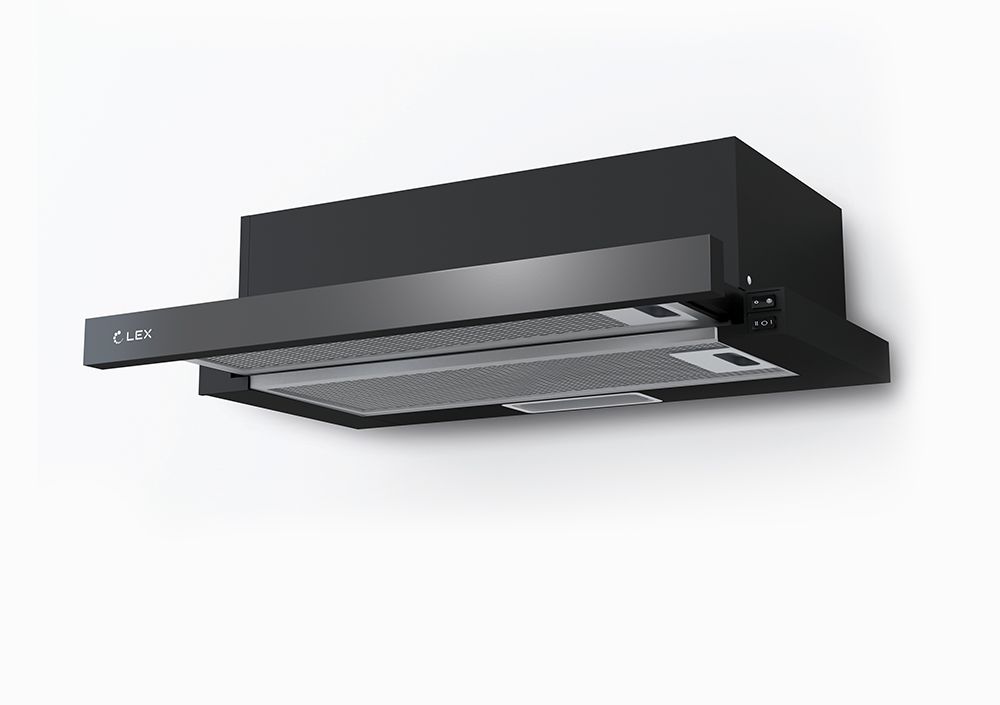 Вытяжка встраиваемая Lex Hubble G 600 черный/стекло черное управление: кнопочное (1 мотор)