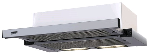 Вытяжка встраиваемая Krona Kamilla 600 INOX серебристый/белый управление: кнопочное (2 мотора)
