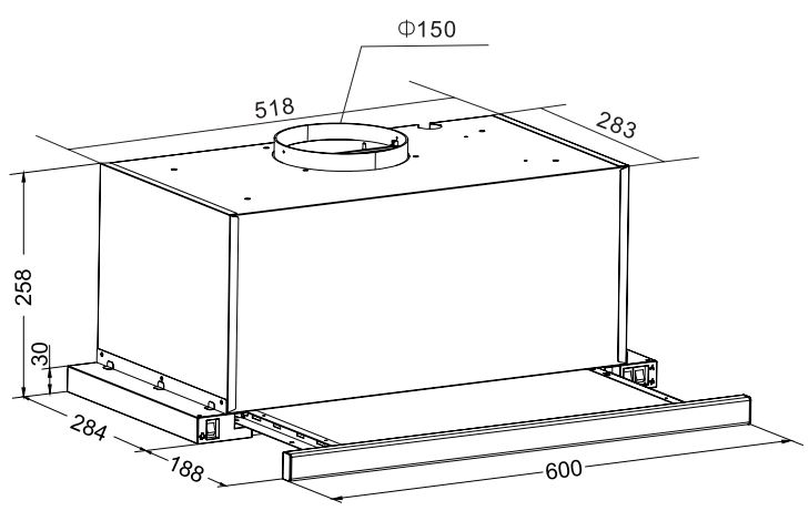 Вытяжка встраиваемая Hansa OTP6241BH черный