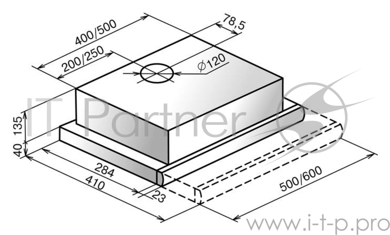 Вытяжка встраиваемая Elikor 60 Выдвижной блок серебристый управление: кнопочное (2 мотора)
