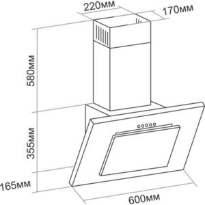 Встраиваемая вытяжка DARINA SLIDE 607 B черный
