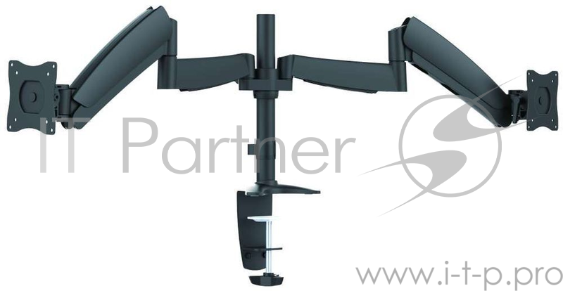 Кронштейн для мониторов Ultramounts UM 703 черный 13-27 макс.9кг настольный поворот и наклон верт.