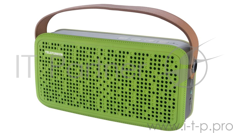 Аудиомагнитола Telefunken TF-PS1230B зеленый 8Вт/MP3/BT/microSD