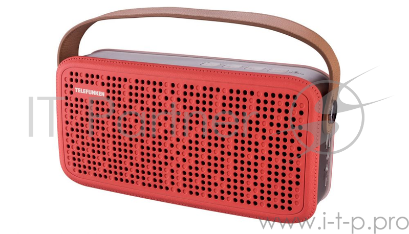 Аудиомагнитола Telefunken TF-PS1230B красный 8Вт/MP3/BT/microSD