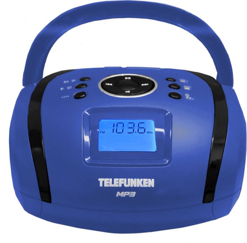 Магнитола Telefunken TF-SRP3449(синий с черным)