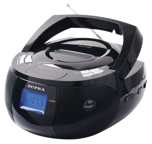 Аудиомагнитола Supra BB-33MUS черный 2Вт/MP3/FM(dig)/USB/SD