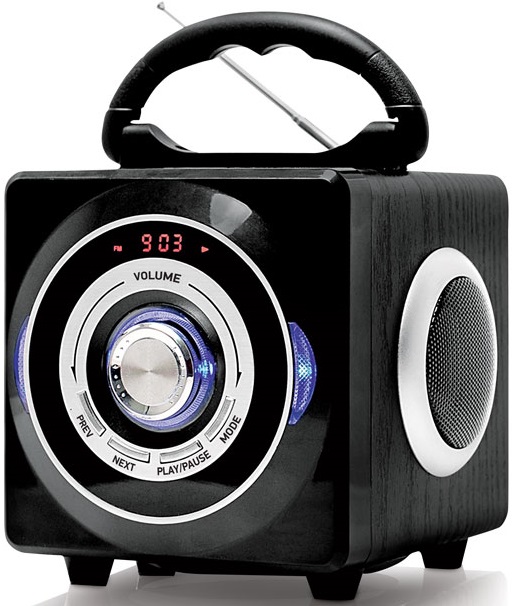 Аудиомагнитола BBK BS03BT черный 3Вт/MP3/FM(dig)/USB/BT/SD